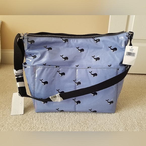 Kate Spade Serena Daycation Whale Printed Baby Bag With Changing Pad - Picture 2 of 8